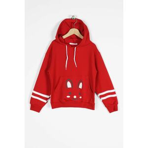 zepkids Girls' Rabbit Print Hoodie with Sweatshirt