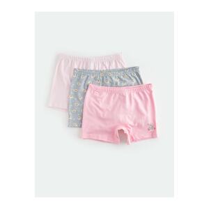 LC Waikiki Printed Cotton Girls' Boxer 3-pack