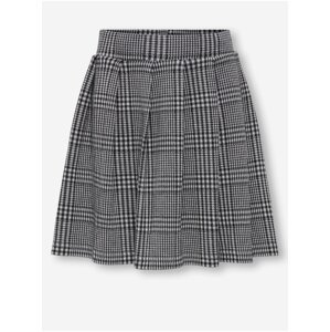 Black Girls' Pleated Plaid Skirt ONLY Gallen - Girls