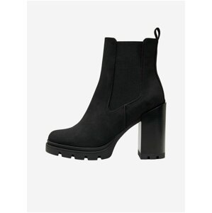 Black Women's Ankle Boots in Suede ONLY Brave - Women