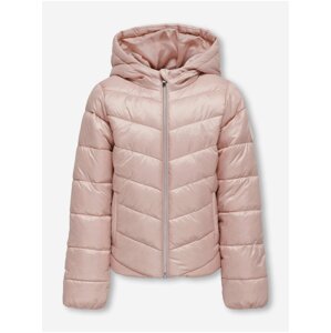 Light pink girly quilted jacket ONLY New Talia - Girls