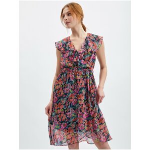 Orsay Red-Black Women Floral Dress - Women