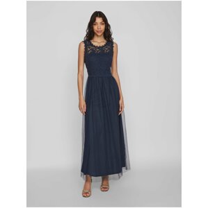 Dark blue women's lace maxi-dress VILA Ynnea - Ladies