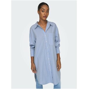 Light blue ladies striped long shirt ONLY Mathilde - Women