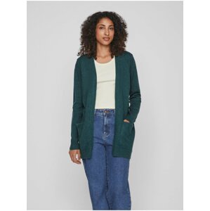 Dark Green Ladies Cardigan VILA Ril - Ladies