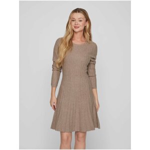 Light brown women's sweater dress VILA Sachin - Ladies