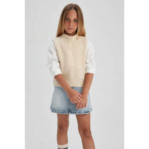 DEFACTO Girl Regular Fit Crew Neck Sweater Vest