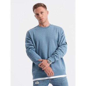 Ombre Men's hoodless sweatshirt - blue