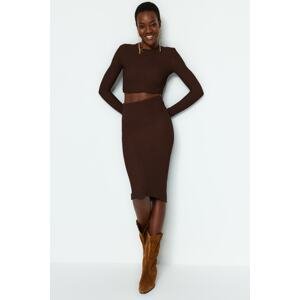 Trendyol Two-Piece Set - Brown - Slim fit