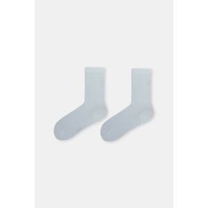 Dagi Light Blue Women's Cloud Embroidery Patterned Socks