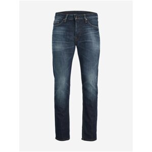 Dark Blue Men's Straight Fit Jeans Jack & Jones Mike - Men's