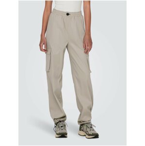 Light gray women's trousers with pockets ONLY Cashi - Ladies