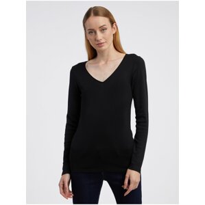 Black Womens Basic Long Sleeve T-Shirt CAMAIEU - Women