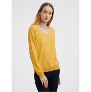 Yellow womens basic sweater CAMAIEU - Women