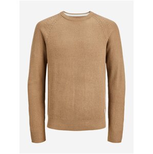Light brown men's sweater Jack & Jones Pannel - Men