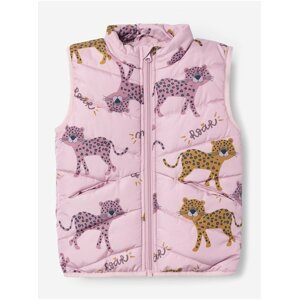 Pink Girl Patterned Vest name it Mylane - Girls