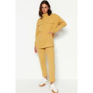 Trendyol Camel Pocket Detailed Knitted Tracksuit Set