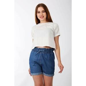 Bigdart 5316 Blue Denim Shorts with Smoked Waist