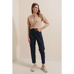 Bigdart 6563 Mom Jeans - Navy