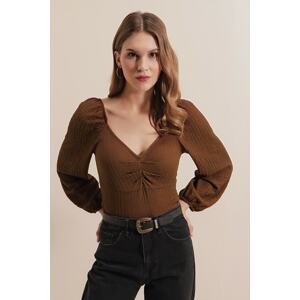 Bigdart Blouse - Brown - Fitted