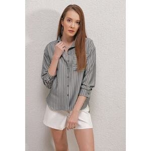 Bigdart 20143 Pocket Oversized Shirt - Gray