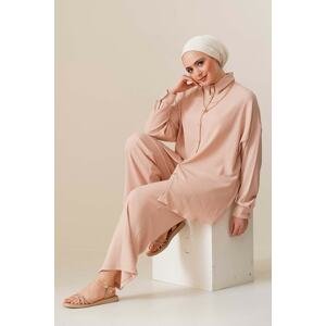 Bigdart T5858 Knitted Hijab Double Set - Biscuit