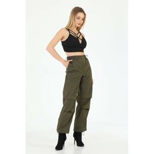 BİKELİFE Women's Khaki Pajamas Parachute Pants