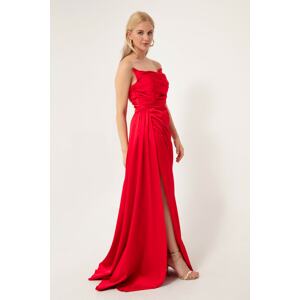 Lafaba Evening & Prom Dress - Red - Wrapover