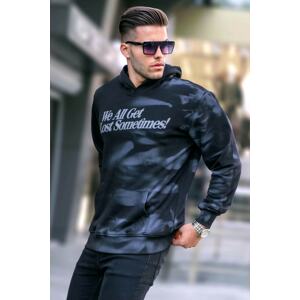 Madmext Black Printed Hoodie Sweatshirt 5897