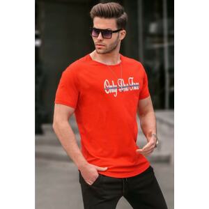 Madmext Red Men's Printed T-Shirt 4541