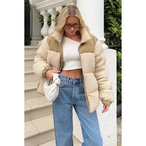 Madmext Beige Plush Oversize Coat