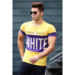 Madmext Printed Yellow T-Shirt 3067
