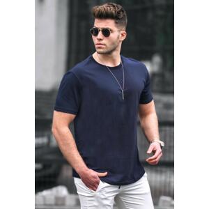 Madmext Men's Navy Blue T-Shirt 4951