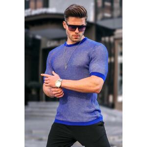 Madmext Men's Saxe Blue Knitwear T-Shirt 5076