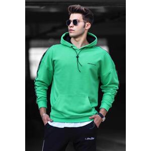 Madmext Men's Green Basic Hooded Sweatshirt 4721