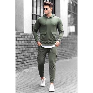 Madmext Khaki Pocket Detailed Men's Tracksuit Set 4726