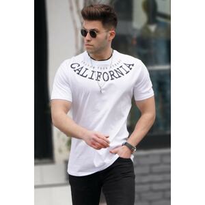 Madmext Printed White T-shirt 5368