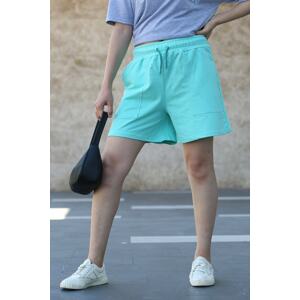 Madmext Mad Girls Mint Green Shorts