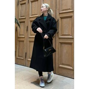 Madmext Black Oversize Women's Long Coat