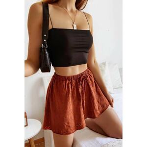 Madmext Mad Girls Rope Strap Black Crop Mg195