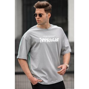 Madmext Men's Gray Oversized T-Shirt 5210