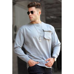 Madmext Dyed Gray Crew Neck Sweatshirt 5320