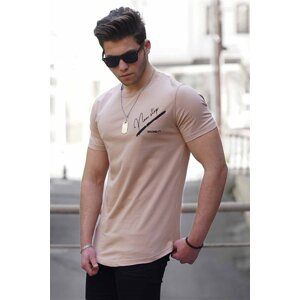 Madmext Embroidered Camel Men's T-Shirt 4627