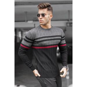 Madmext Anthracite Crew Neck Sweater 5197