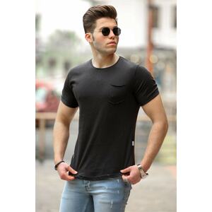 Madmext Basic Black Men's T-Shirt 4514