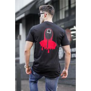 Madmext Men's Printed Black T-Shirt 5384