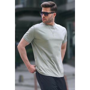 Madmext Almond Green Regular Fit Basic Men's T-Shirt 6131