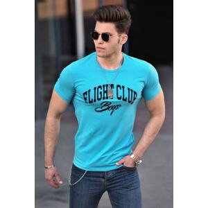 Madmext Men's Blue Printed T-Shirt 4591