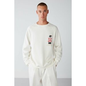 GRIMELANGE Sweatshirt - Ecru - Relaxed fit