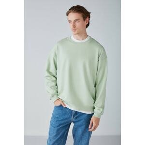 GRIMELANGE Stephan Men's Soft Fabric Oversize Fit Round Neck Sweatshir